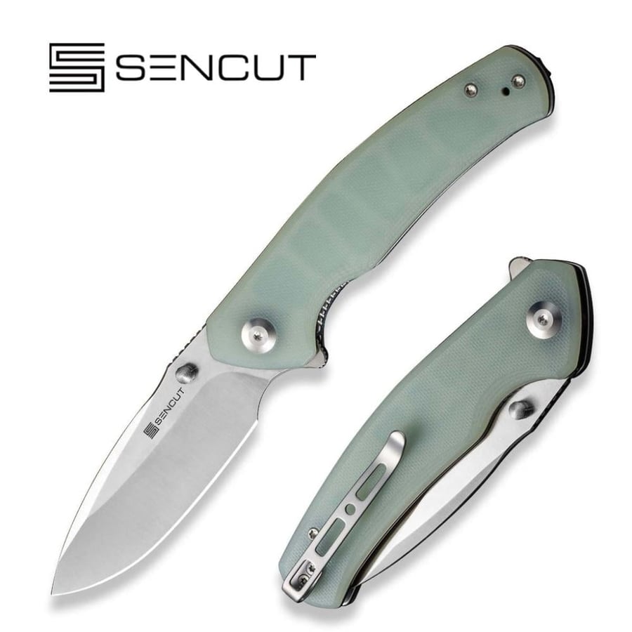 سكين SENCUT Slashkin، مقبض G10 طبيعي - نصل D2 ساتان