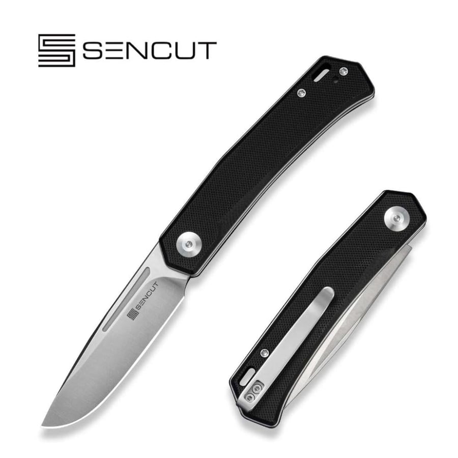 سكين SENCUT Braxx، مقبض G10 أسود - نصل D2 ساتان