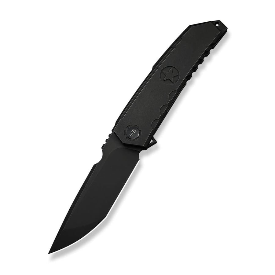 سكين WE KNIFE Capstan، مقبض تيتانيوم أسود - نصل Bohler M390 ستونووش أسود (إصدار محدود 200 قطعة)