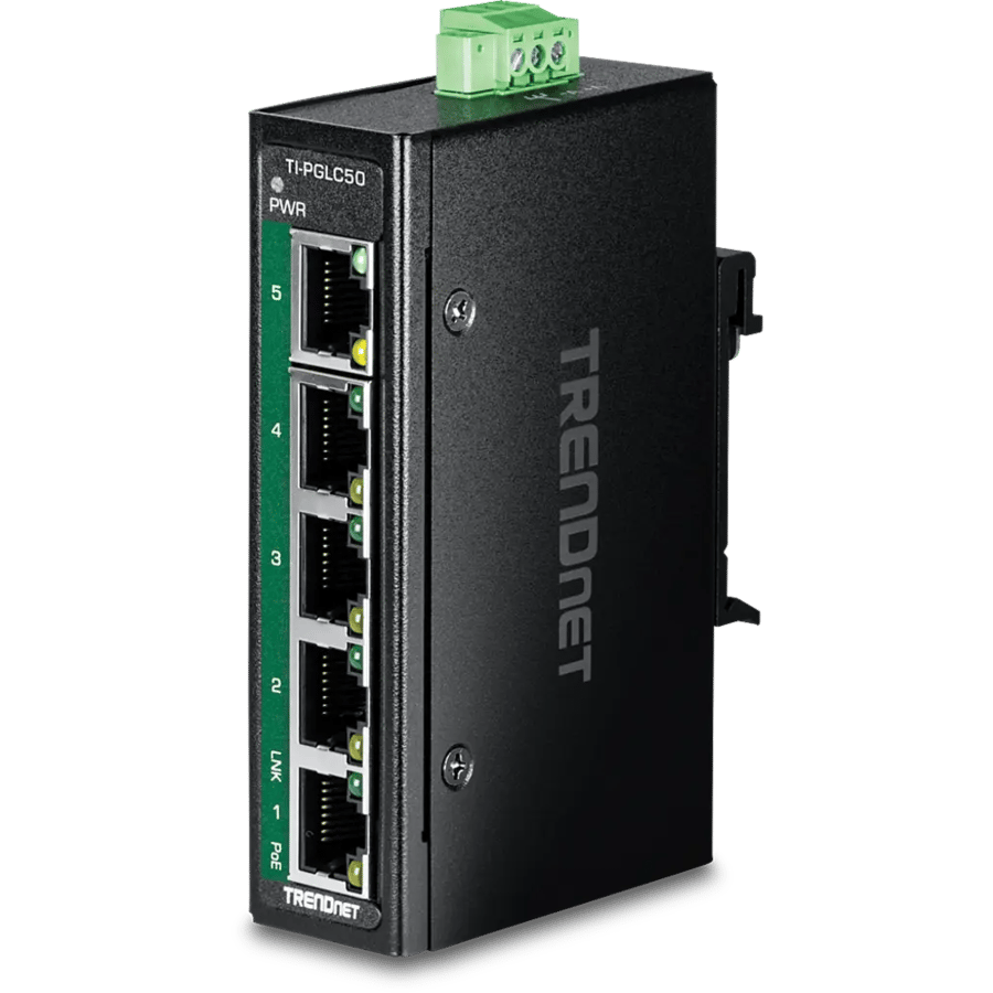 سويتش شبكة TRENDnet TI-G80 8-Port Hardened Industrial Gigabit DIN-Rail Switch