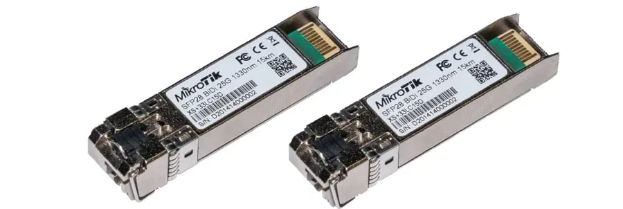 موديول SFP MikroTik XS plus 2733LC15D SFP/ SFP plus SFP28 - Single Mode Modules Pair