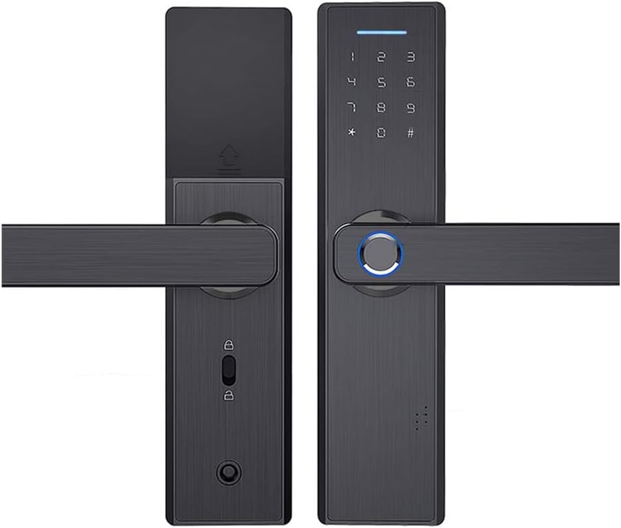 OUNA Smart Lock, Electronic WiFi APP Password Door Lock Intelligent Biometric Fingerprint Door Locks Digital Keyless Home Hotel Door Lock