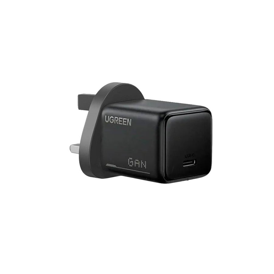 يوجرين شاحن بمنفذ usb-c بتقنية gan وبقوة 25 واط - أسود