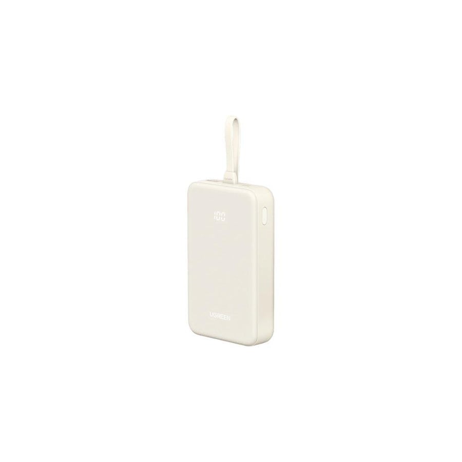 يوجرين شاحن متنقل يوجرين بمنفذ usb-c ومنفذ usb مع سلك type-c مدمج بقوة 22.5 واط وبسعة 20000 مللي أمبير - بيج