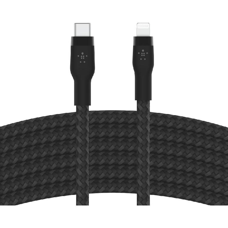 كيبل Belkin BoostCharge Pro Flex - 3 متر 9.84 قدم اسود (BoostCharge Pro Flex)