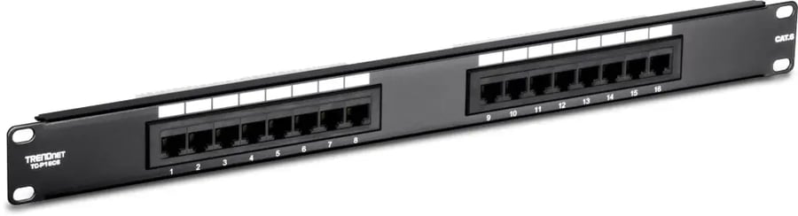 ملحق شبكات TRENDnet TC-P16C6 16-port Cat6 Unshielded Patch Panel