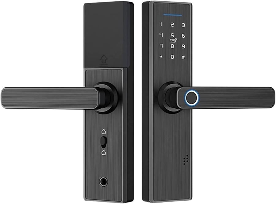 Smart Door Knob, WiFi Fingerprint Lock For Smart WiFi Electronic Lock With Biometric Fingerprint Keyless Entry 35-50mm Door Thickne(22 X 240(60 85))