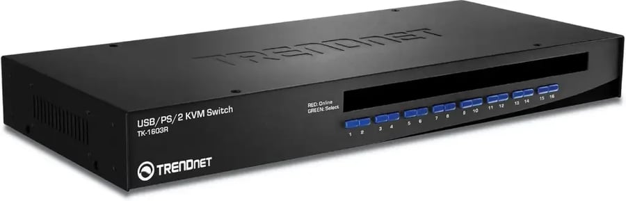 سويتش شبكة TRENDnet TK-1603R 16-Port Rack Mount USB KVM Switch