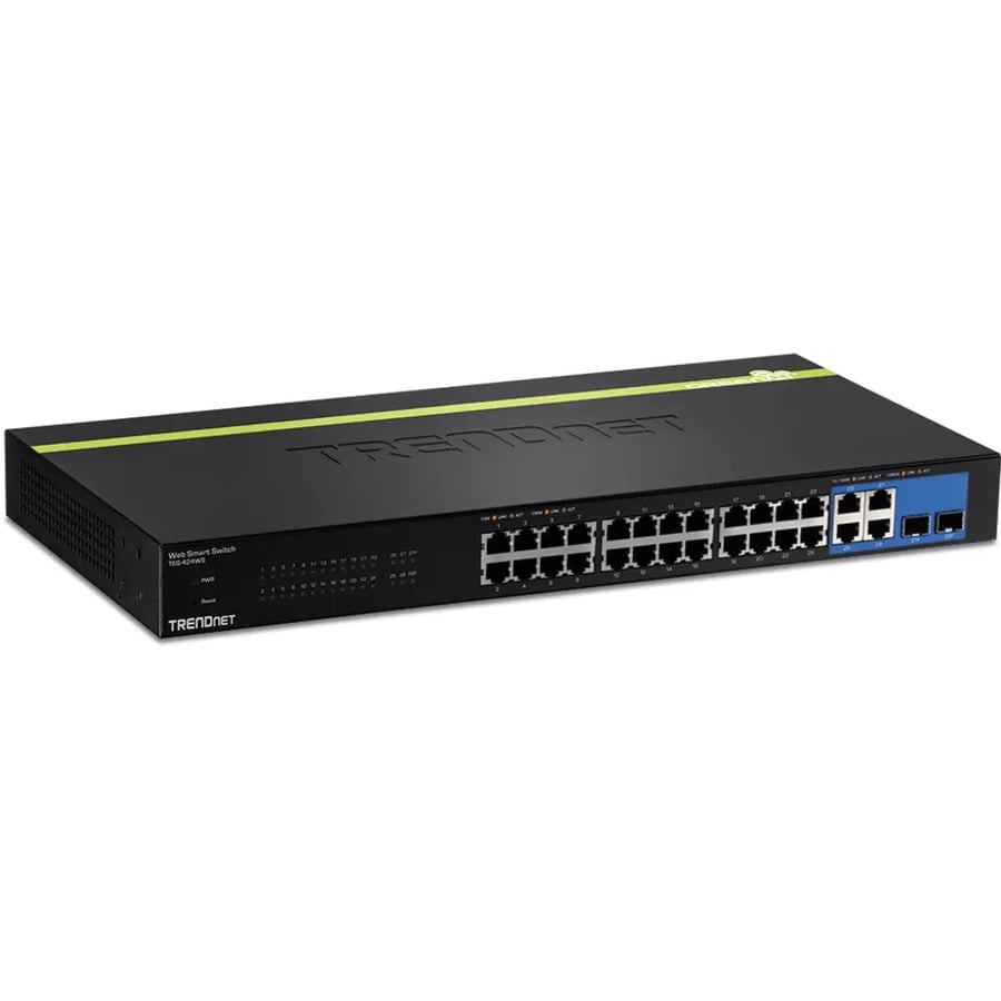 سويتش مُدار TRENDnet 24-Port 10/100 Mbps Web Smart Switch