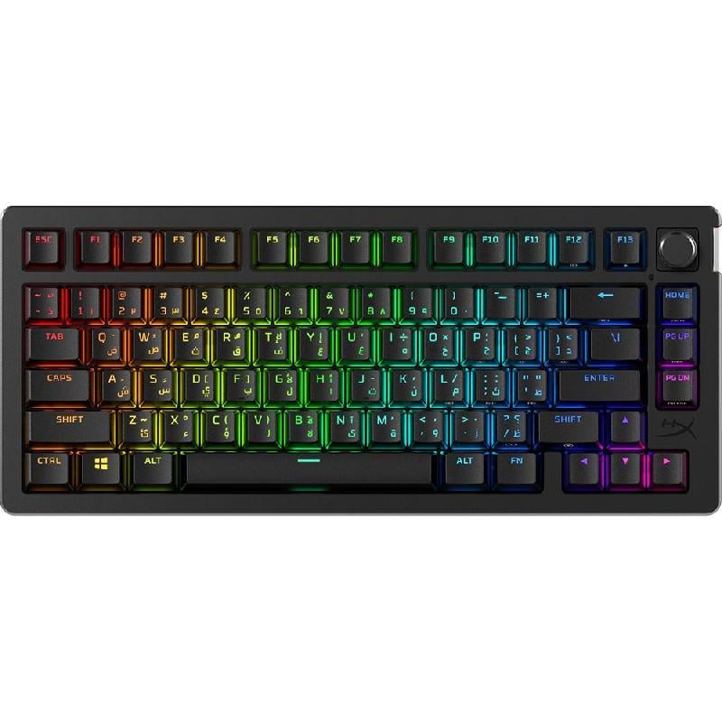 كيبورد ألعاب HyperX Alloy Rise 75 Wireless - 75% Rise سلكي/(جيجاهرتز 2.4) بلوتوث/لاسلكي اسود