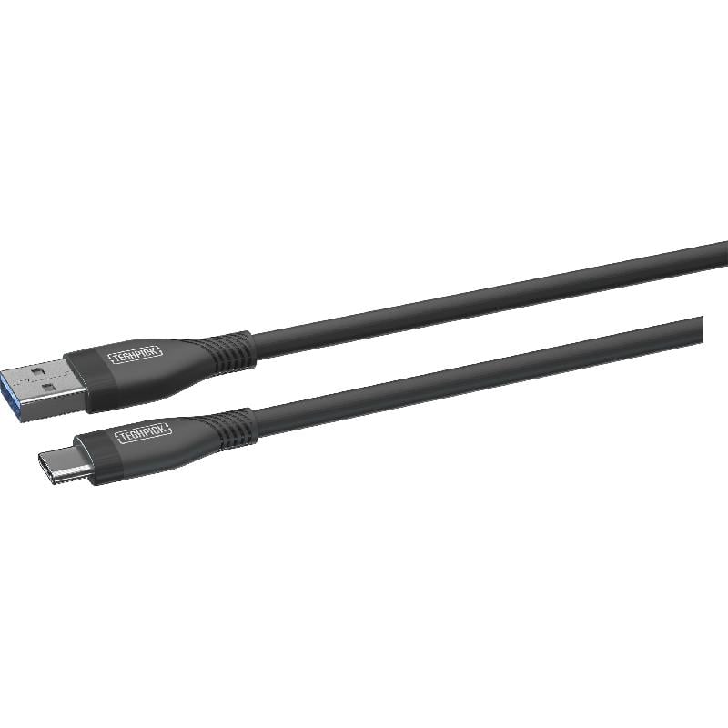 كيبل شحن ومزامنة Techpick Silicone Soft - 1 متر 3.28 قدم اسود