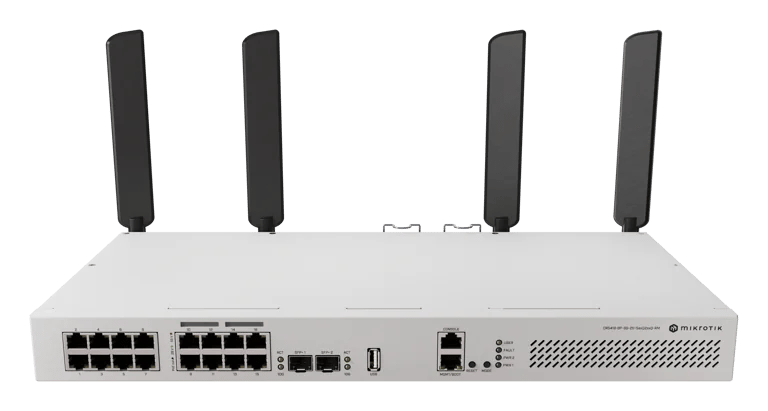 راوتر MikroTik Cloud Router Switch (CRS418-8P-8G-2S plus 5axQ2axQ-RM)