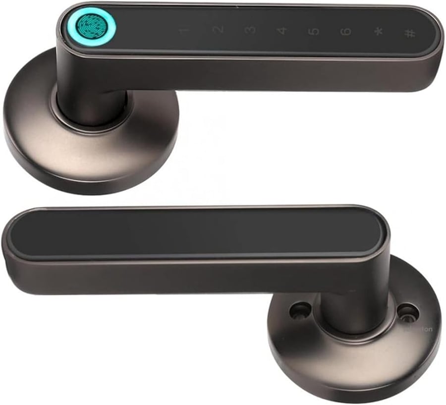 Fingerprint Door Lock Tuya Smart Door Lock Electronic Biometric Fingerprint Locks Password Key Door Handle Unlock Smart Home Security Protection Lift