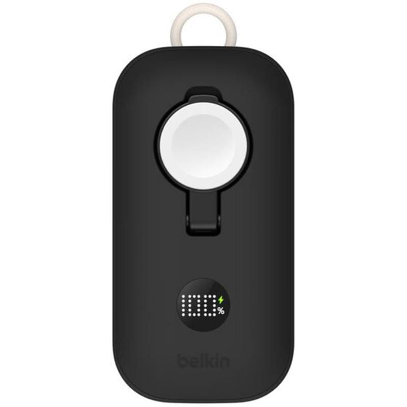 باور بانك Belkin BoostCharge Pro - باوربانك 10K مع شاحن Apple Watch 10000 مللي امبير اسود