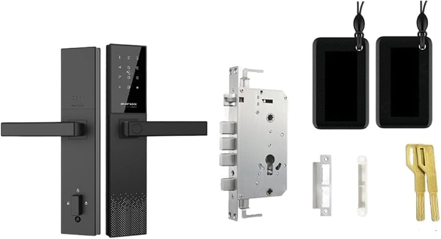 Smart Lock, Electronic Lock for Security Door with Wi-Fi Fingerprint Door Lock for Smart Home Remotely Smart Handle, Smart Deadbolt, Front Door Lock B0HHJ9HRWY
