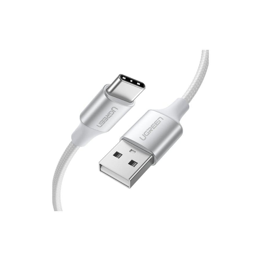 يوجرين Ugreen aluminum braided charging and sync data cable usb to usb-c 1m