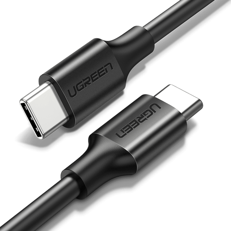 يوجرين سلك شاحن يوجرين من usb-c إلى usb-c بطول 2 م - أسود