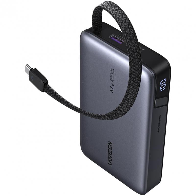 باور بانك UGREEN PB550 - 20000 مل أمبير رمادي فضائي