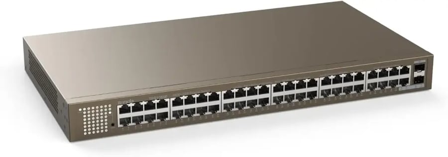 سويتش شبكة Tenda TEG1050F, 48 Port Gigabit Switch, with 48 Gigabit Ports & 2 SFP Slots 48GE plus 2SFP
