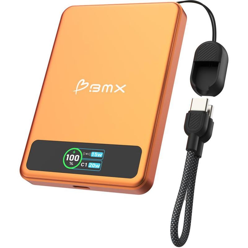باور بانك BMX SolidSafe - 5000 ميلي أمبير برتقالي