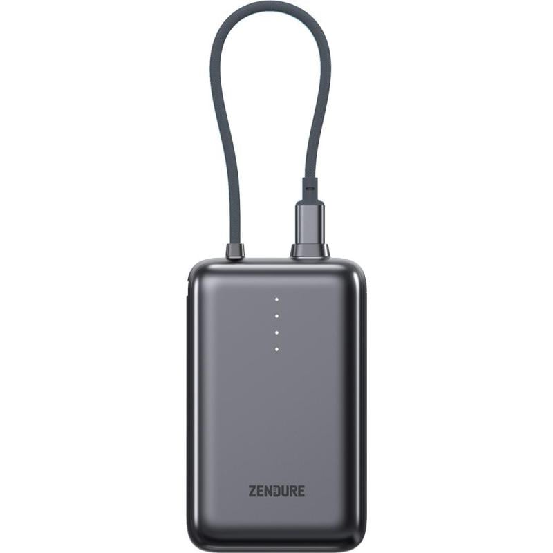 باور بانك ZENDURE SuperMini Pro - شحن 10000 باور بانك مضغوط بسعة PD 30 واط 20000 مل أمبير رمادي