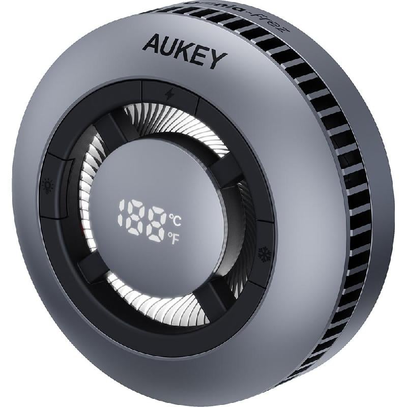 شاحن لاسلكي Aukey LC-G10 - Qi2 رمادي