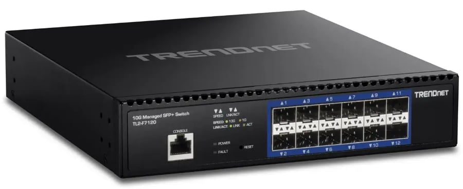 سويتش مُدار TRENDnet 12-Port 10G Layer 2 Managed SFP plus Switch