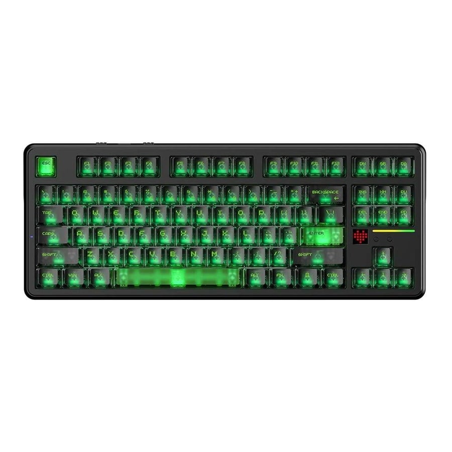 اتاك شارك x87 ultra كيبورد ألعاب ميكانيكي لاسلكي بنسبة 80% rgb، سويتش mega shark، en، shadow jade