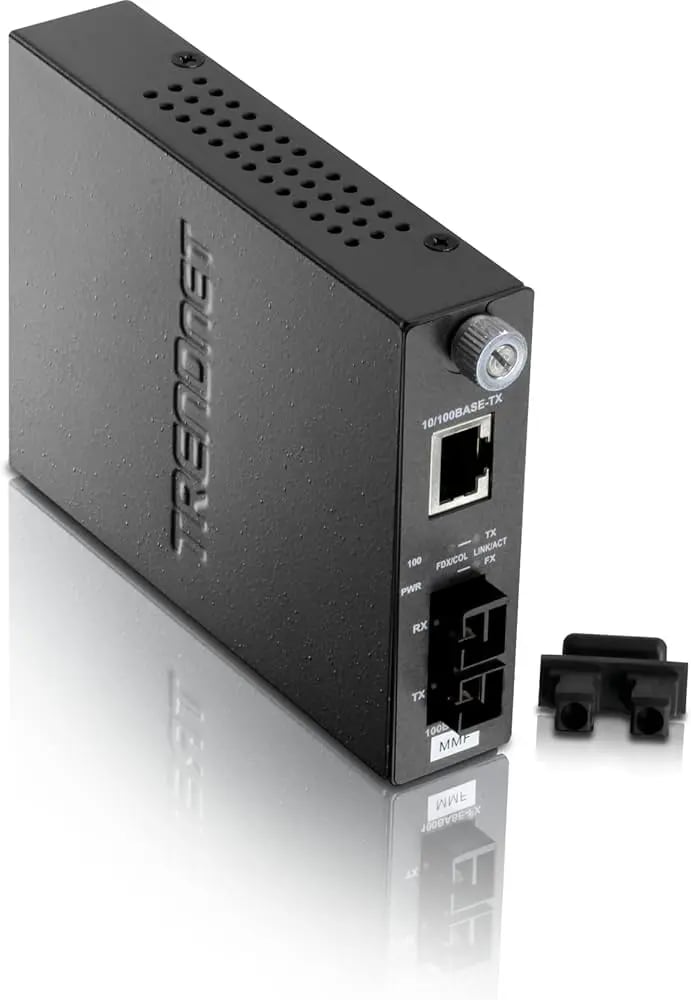TRENDnet 100Base-TX to 100Base-FX Multi Mode SC Fiber Converter محول شبكة الى الياف بصريه