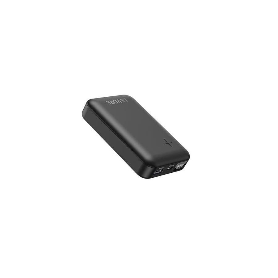 ليفور شاحن متنقل ليفوري بسعة 10000 ملي أمبير سريع منفذ pd ومنفذ usb - أسود