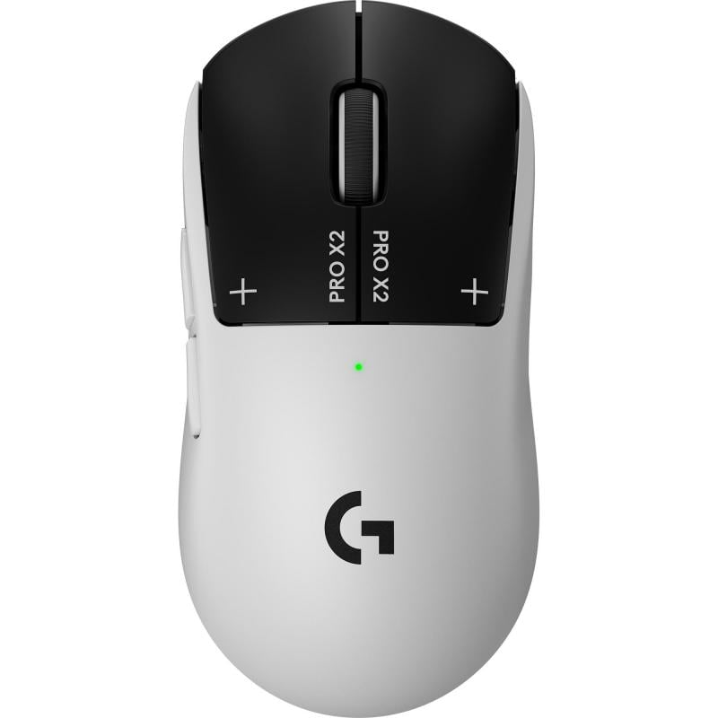 ماوس ألعاب Logitech G Pro X2 - لاسلكية بتردد 2.4 جيجاهرتز ار اف HERO 2 ابيض