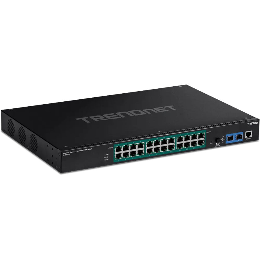 سويتش PoE TRENDnet 26-Port Industrial Gigabit L2 Managed PoE plus Rackmount Switch