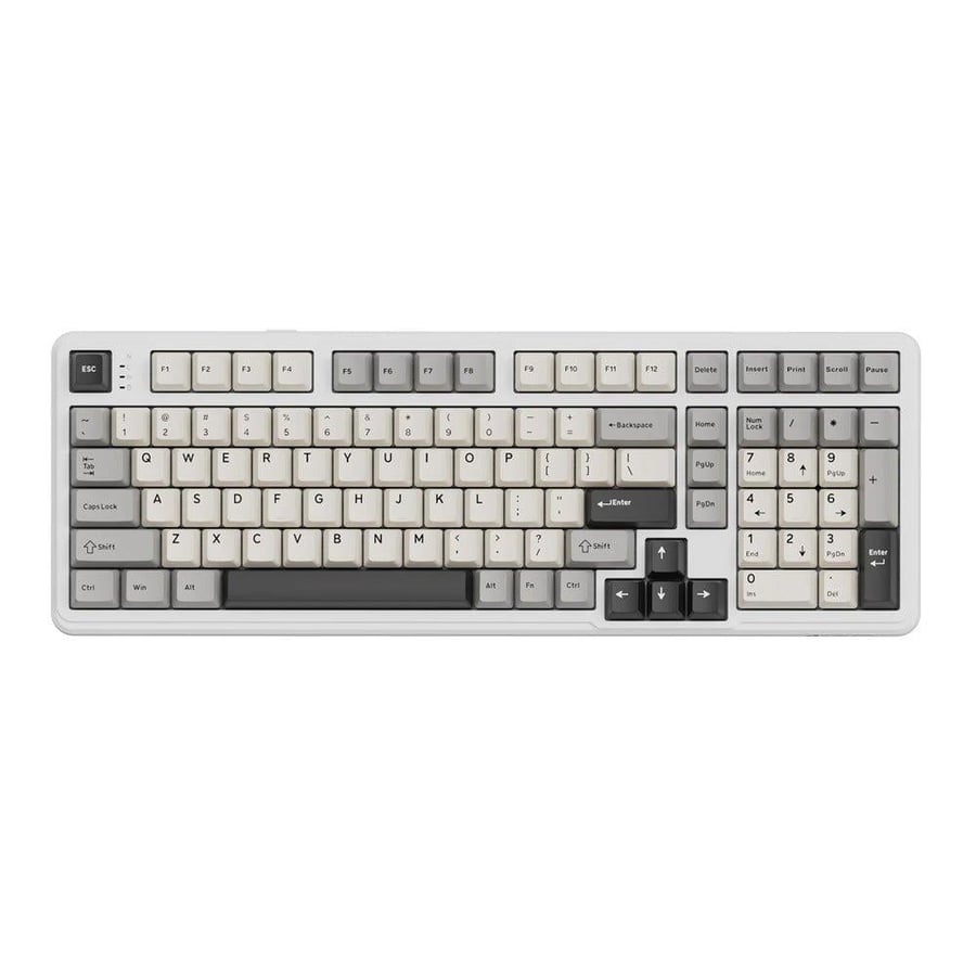 اتاك شارك x98 كيبورد ألعاب ميكانيكي لاسلكي rgb كامل الحجم، سويتش blueberry، en، star white