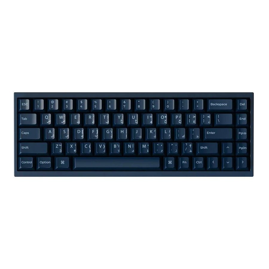 كيكرون q16 he 8k كيبورد ألعاب سلكي 65% rgb بسويتش مغناطيسي، ar/en، أزرق كحلي