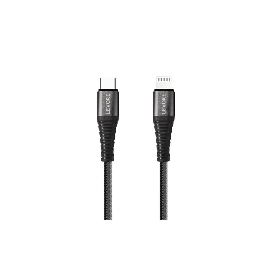 ليفور سلك شاحن ليفوري من usb-c إلى آيفون معتمد من أبل mfi نايلون بطول 1 م