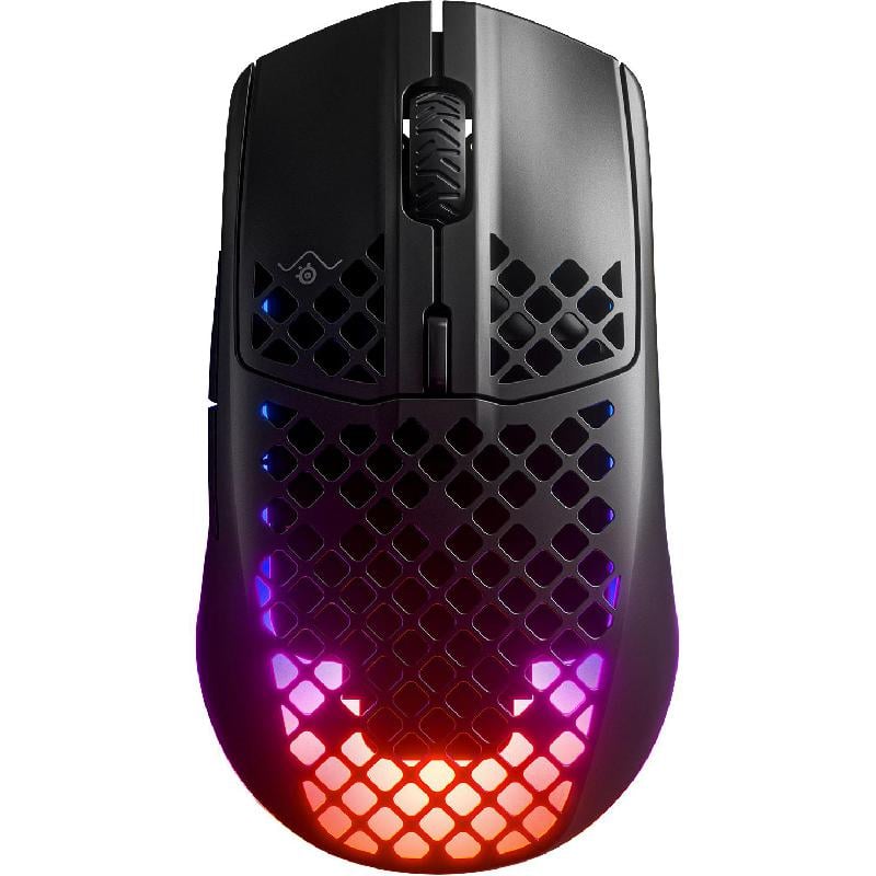 ماوس ألعاب SteelSeries Aerox 3 - (GHz اتصال لا سلكي (تردد 2.4/بلوتوث أسود مطفي