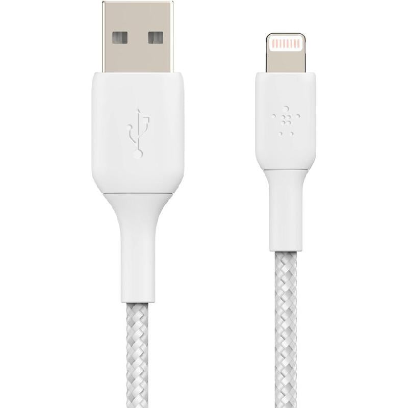 كيبل شحن ومزامنة Belkin BoostCharge - لايتنينج الى USB 2.0 3 متر ابيض