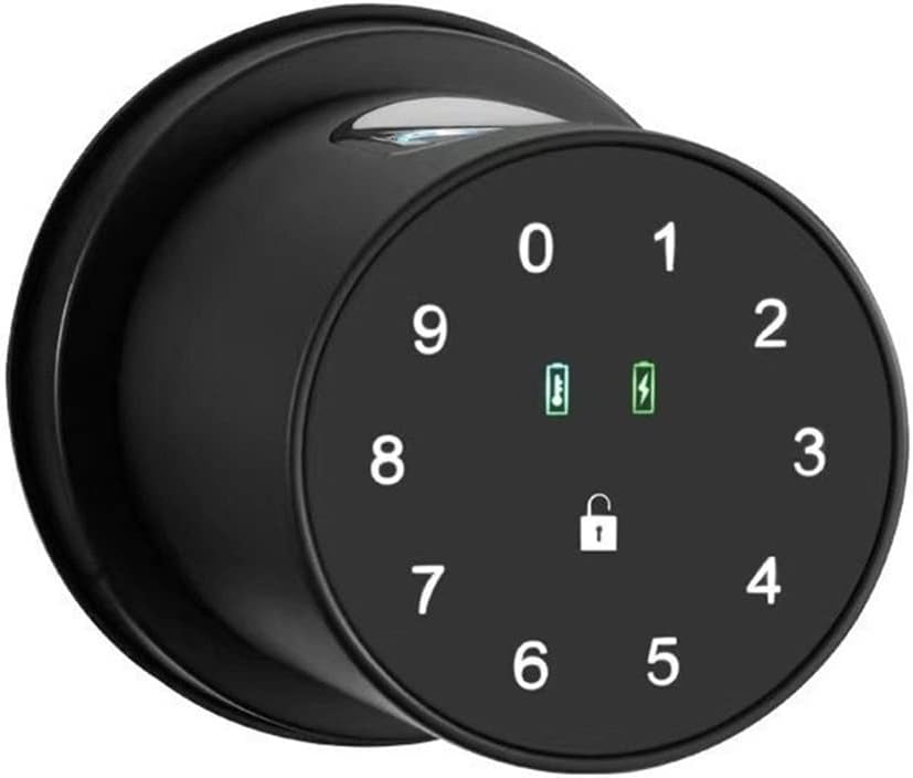 Fingerprint Door Lock Electronic Lock Tuya Smart Lock Knob Bluetooth Cylindrical fingerprint Electronic Code Lock APP Control Lift Up Handle To Lock