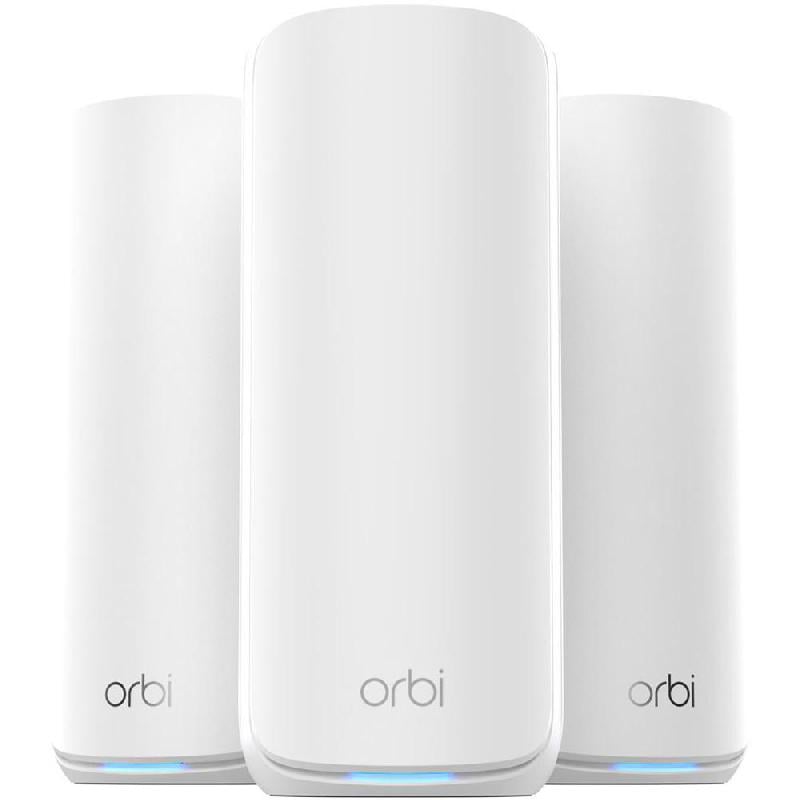 نظام واي فاي شبكي Mesh Netgear Orbi 870 (3-Pack) - جيجابت في الثانية 21 سرعة تصل الى اتصال حتى 150 جهاز