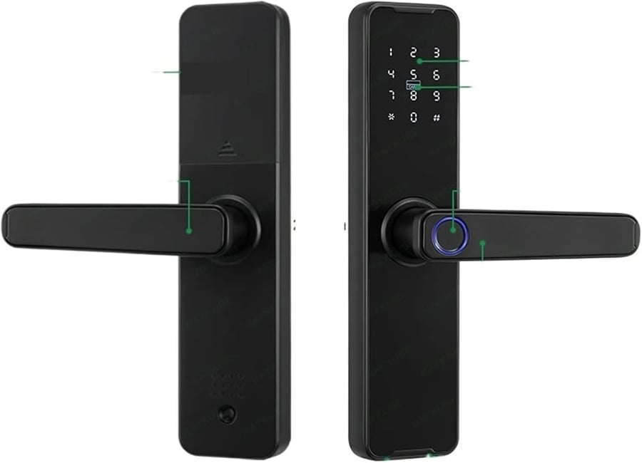 Fingerprint Door Lock Biometric Fingerprint Door Lock K7 Pro plus Smart Lock Tuya App Remote Unlocking Keyless Lock Electronic Door Lock Lift Up