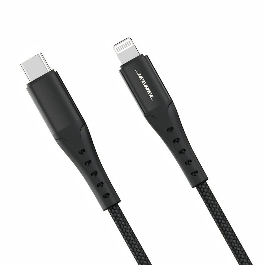 جيبل كابل جيبل معتمد من apple بقماش مضفر للشحن السريع | usb-c to lightning