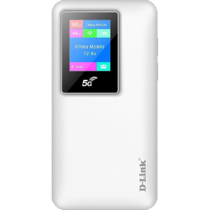 راوتر متنقل 5G D-Link DWR-900V - اتصال حتى 32 جهاز (5 جيجاهرتز/نطاق مزدوج (2.4 جيجاهرتز ابيض