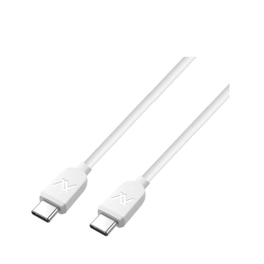 لافينتو كابل شحن سريع l'avvento بتقنية pd، من usb-c إلى usb-c، بقدرة 60 واط وتيار 5 أمبير، طول 1 متر، لون أبيض