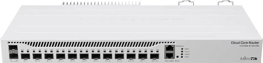 راوتر شركات Mikrotik CCR2004-1G-12S plus 2XS Dual-Band SFP28 Ports Ethernet Router