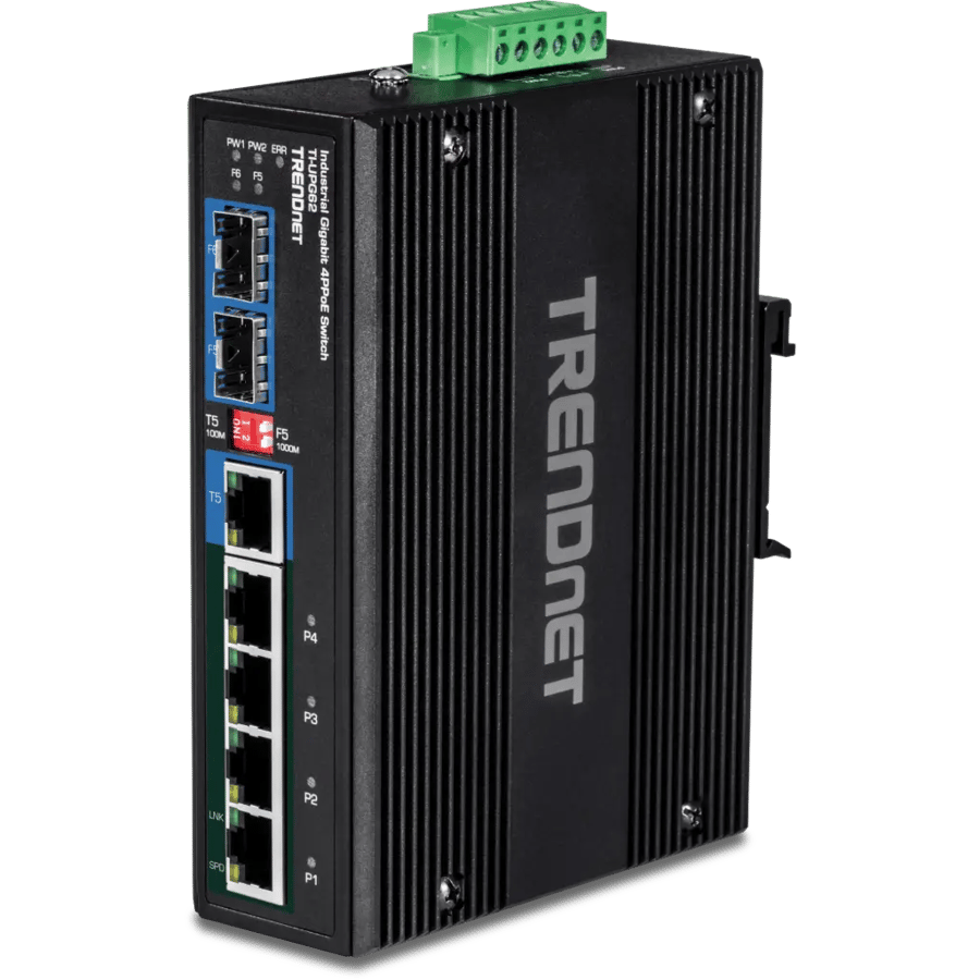 سويتش PoE TRENDnet 6-Port Hardened Industrial Gigabit Ultra PoE DIN-Rail Switch