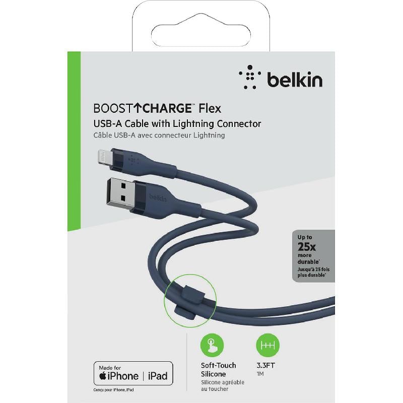 كيبل شحن ومزامنة Belkin BoostCharge Flex - لايتنينج الى يو