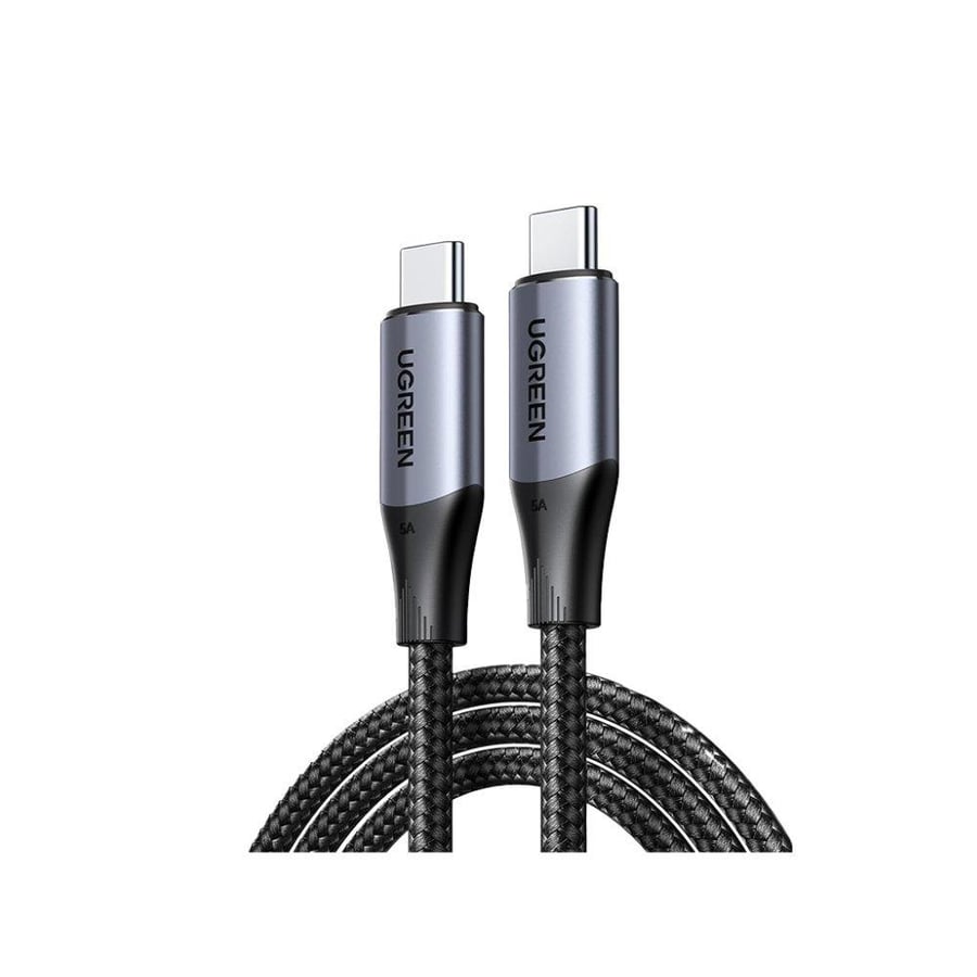 يوجرين سلك شاحن يوجرين من usb-c الى usb-c بقوة 240 واط وبطول 1 م - رمادي