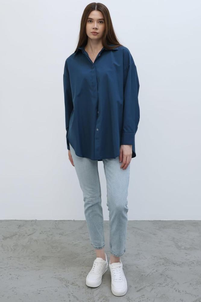 Riqqa Basic  shirt-Navy Blue