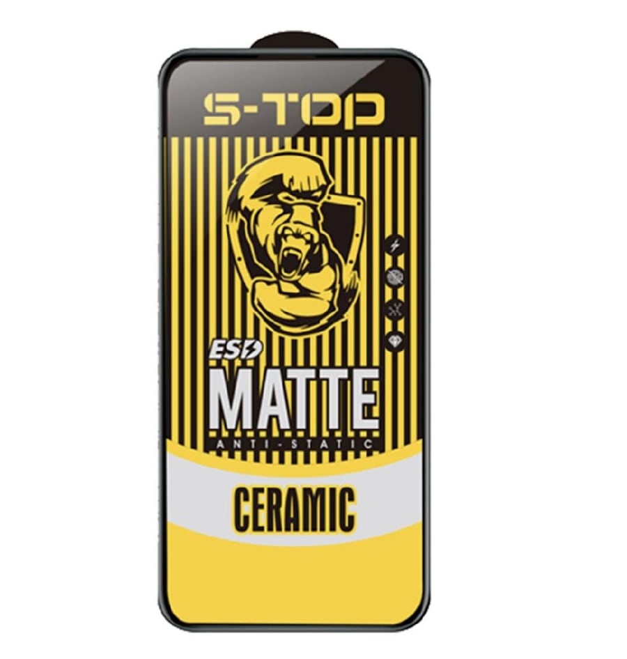 Matte ceramic for Qafah against fingerprints, dust, and electrical shocks iPhone 15 Pro Max