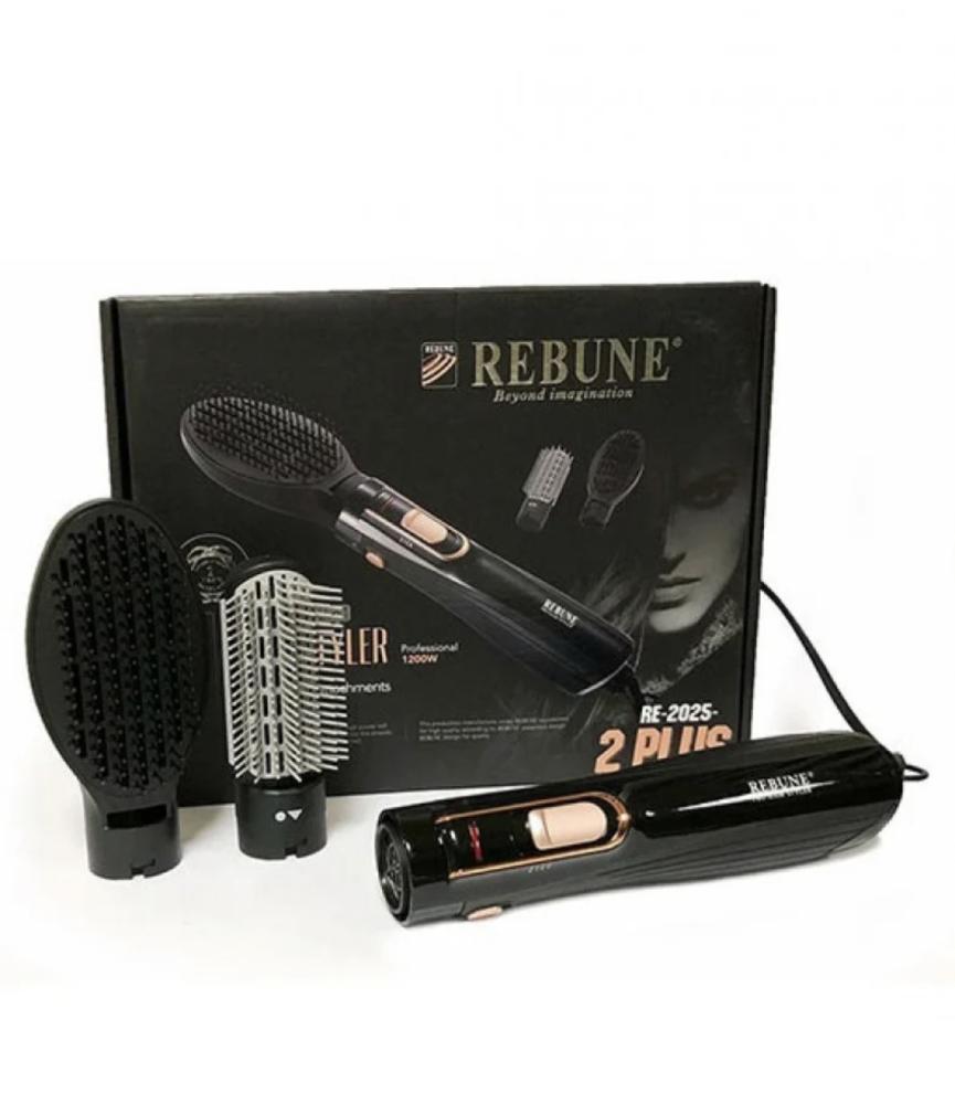 Hair dryer PLUS with 2 brushes, Rebon, 1200 watts, black.